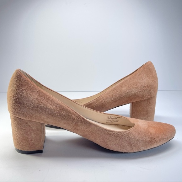 Cole Haan Suede Heels Women’s Size 8.5 Blush Block Heel - Picture 5 of 11